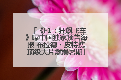 《F1：狂飙飞车》曝中国独家预告海报 布拉德・皮特携顶级大片燃爆暑期