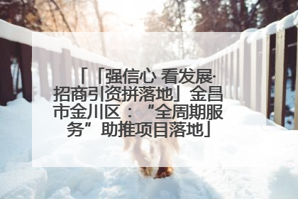 「强信心 看发展·招商引资拼落地」金昌市金川区：“全周期服务”助推项目落地