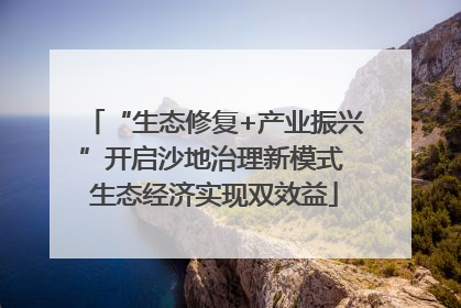 “生态修复+产业振兴”开启沙地治理新模式 生态经济实现双效益