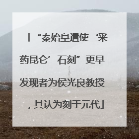 “秦始皇遣使‘采药昆仑’石刻”更早发现者为侯光良教授，其认为刻于元代