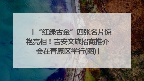 “红绿古金”四张名片惊艳亮相！吉安文旅招商推介会在青原区举行(图)