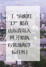 “向阳红17”船在山东青岛入列 开始执行黄渤海浮标任务