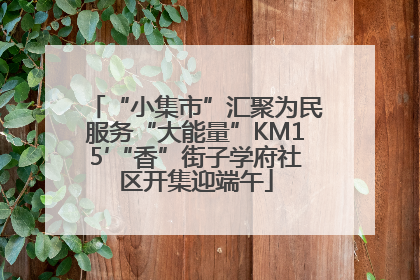 “小集市”汇聚为民服务“大能量”KM15′“香”街子学府社区开集迎端午