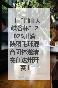 “巴山大峡谷杯”2025川渝陕羽毛球混合团体邀请赛在达州开赛