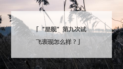 “星舰”第九次试飞表现怎么样？