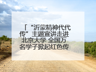 “沂蒙精神代代传”主题宣讲走进北京大学 全国万名学子掀起红色传承热潮