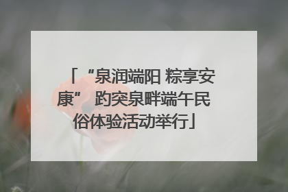 “泉润端阳 粽享安康” 趵突泉畔端午民俗体验活动举行