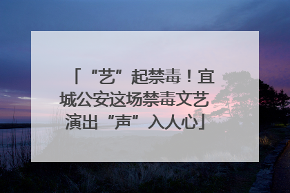 “艺”起禁毒！宜城公安这场禁毒文艺演出“声”入人心