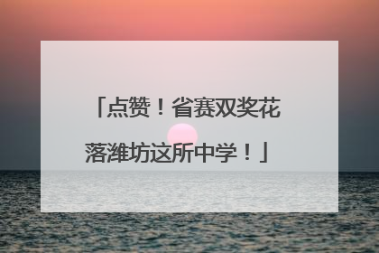 点赞！省赛双奖花落潍坊这所中学！
