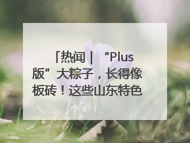 热闻｜“Plus版”大粽子，长得像板砖！这些山东特色粽子你吃过吗？