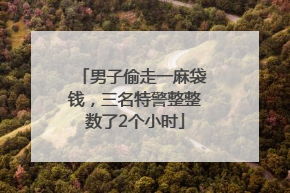 男子偷走一麻袋钱，三名特警整整数了2个小时