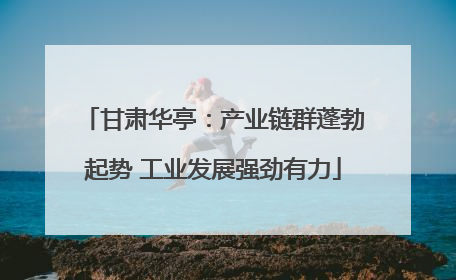 甘肃华亭：产业链群蓬勃起势 工业发展强劲有力