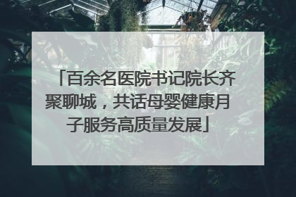 百余名医院书记院长齐聚聊城，共话母婴健康月子服务高质量发展