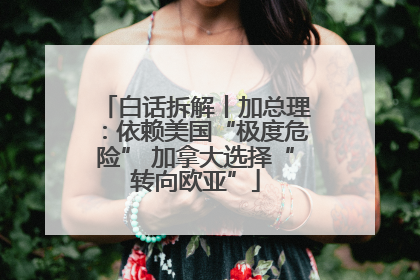白话拆解丨加总理：依赖美国“极度危险” 加拿大选择“转向欧亚”