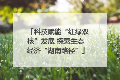 科技赋能“红绿双核”发展 探索生态经济“湖南路径”