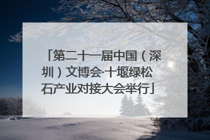 第二十一届中国（深圳）文博会·十堰绿松石产业对接大会举行