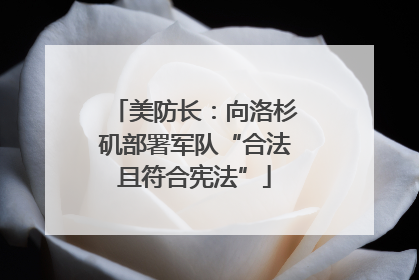 美防长：向洛杉矶部署军队“合法且符合宪法”