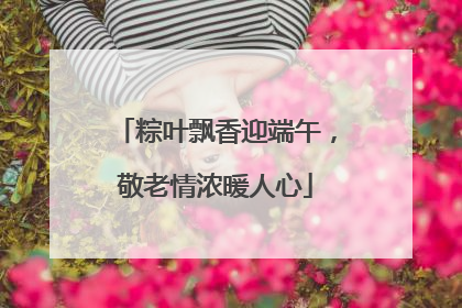 粽叶飘香迎端午，敬老情浓暖人心