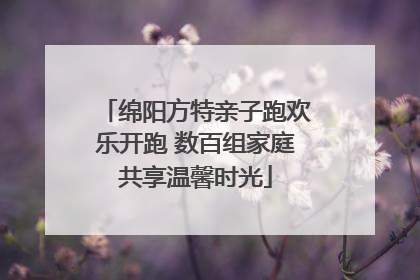 绵阳方特亲子跑欢乐开跑 数百组家庭共享温馨时光