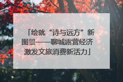 绘就“诗与远方”新图景——聊城露营经济激发文旅消费新活力