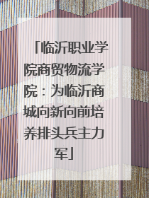 临沂职业学院商贸物流学院：为临沂商城向新向前培养排头兵主力军
