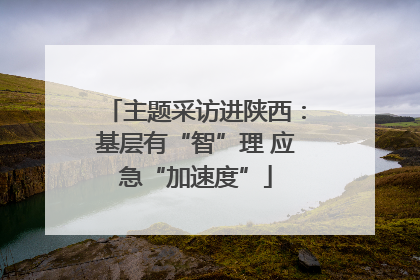 主题采访进陕西：基层有“智”理 应急“加速度”