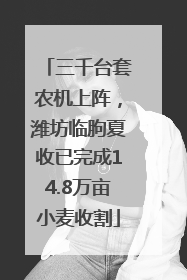 三千台套农机上阵，潍坊临朐夏收已完成14.8万亩小麦收割