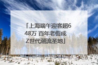 上海端午迎客超648万 百年老街成Z世代潮流圣地