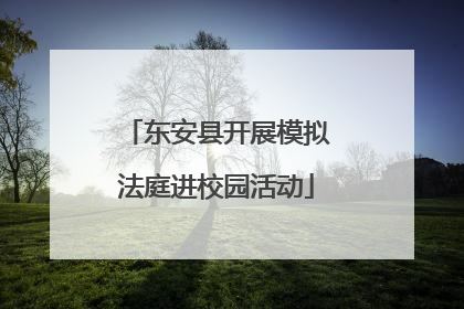 东安县开展模拟法庭进校园活动
