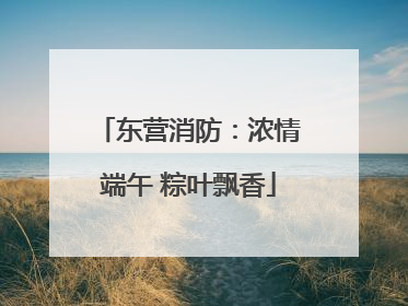 东营消防：浓情端午 粽叶飘香