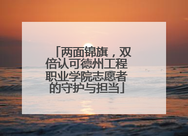 两面锦旗，双倍认可德州工程职业学院志愿者的守护与担当