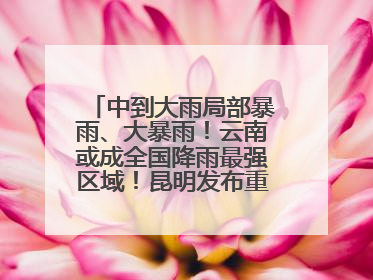中到大雨局部暴雨、大暴雨！云南或成全国降雨最强区域！昆明发布重要天气预报！