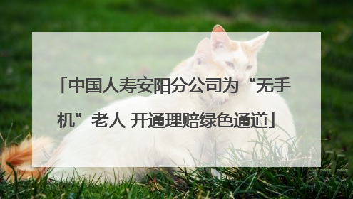 中国人寿安阳分公司为“无手机”老人 开通理赔绿色通道