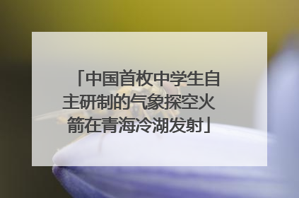 中国首枚中学生自主研制的气象探空火箭在青海冷湖发射