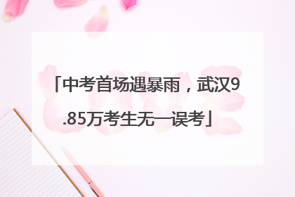 中考首场遇暴雨，武汉9.85万考生无一误考