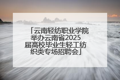 云南轻纺职业学院举办云南省2025届高校毕业生轻工纺织类专场招聘会