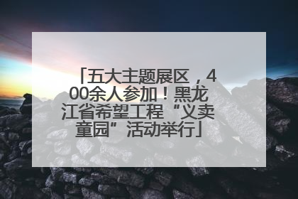 五大主题展区，400余人参加！黑龙江省希望工程“义卖童园”活动举行