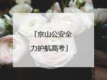 京山公安全力护航高考