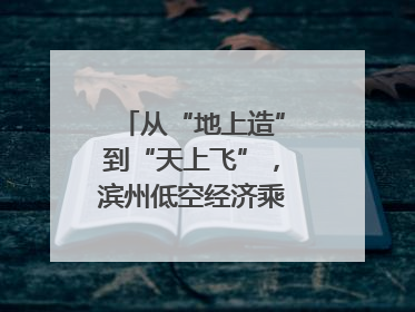 从“地上造”到“天上飞”，滨州低空经济乘势而上｜潮起渤海・网聚黄蓝