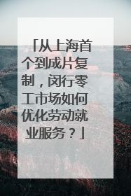 从上海首个到成片复制，闵行零工市场如何优化劳动就业服务？