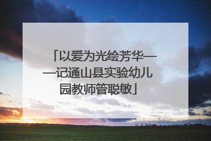以爱为光绘芳华——记通山县实验幼儿园教师管聪敏