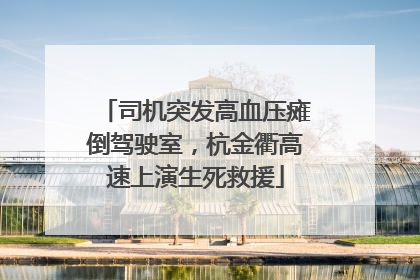 司机突发高血压瘫倒驾驶室，杭金衢高速上演生死救援