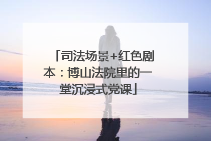 司法场景+红色剧本：博山法院里的一堂沉浸式党课