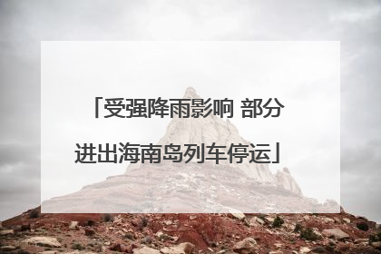 受强降雨影响 部分进出海南岛列车停运