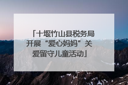 十堰竹山县税务局开展“爱心妈妈”关爱留守儿童活动