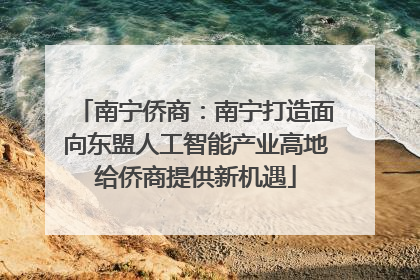 南宁侨商：南宁打造面向东盟人工智能产业高地给侨商提供新机遇