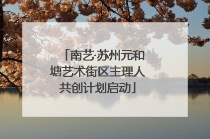 南艺·苏州元和塘艺术街区主理人共创计划启动