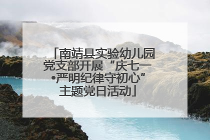 南靖县实验幼儿园党支部开展“庆七一•严明纪律守初心”主题党日活动