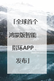 全球首个鸿蒙版智能指环APP发布