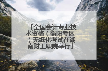 全国会计专业技术资格（衡阳考区）无纸化考试在湖南财工职院举行